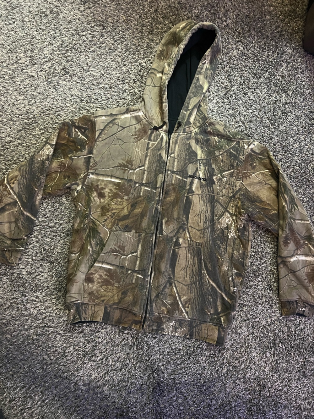 Vintage Men's Realtree Camo Reversible Zip-Up Hoodie Brown/Green